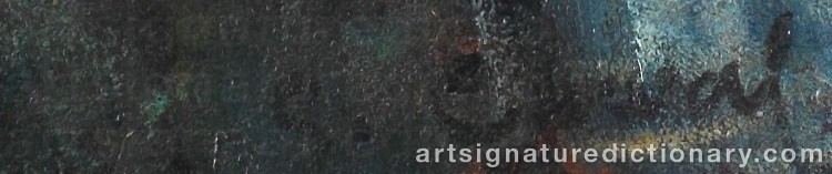 Authentic signature by Henri Georges CHEVAL on  artwork