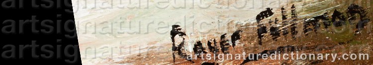 Authentic signature by Roger FÄLLMAN on  artwork