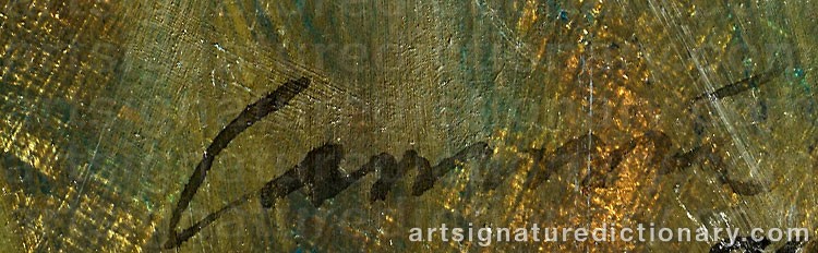 Authentic signature by Ilkka LAMMI on artwork