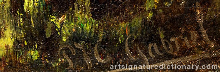 Authentic signature by Paul Joseph Constantin GABRIËL on  artwork