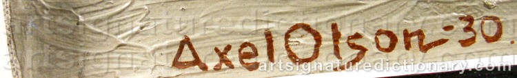 Signature by Axel OLSON