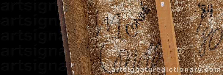 Authentic signature by Miguel CONDE on  artwork