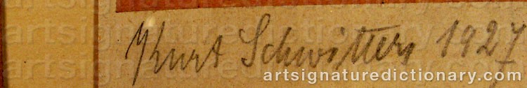 Signature by Kurt SCHWITTERS