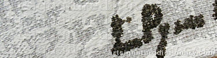 Authentic signature by Yevgeny RUKHIN on  artwork