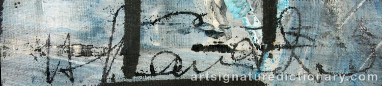 Authentic signature by Hans STAUDACHER on artwork