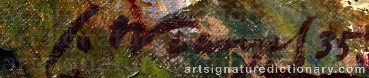 Authentic signature by Jurgen WRANGEL on artwork