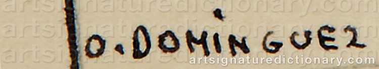 Signature by Oscar DOMINGUEZ