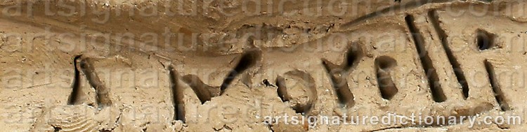 Authentic signature by Giuseppe Alessandro MORETTI on Sculpture artwork