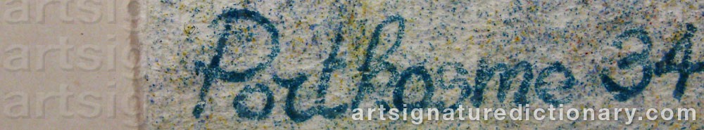 Authentic signature by Georges ‘Portcosme’ POINT on  artwork