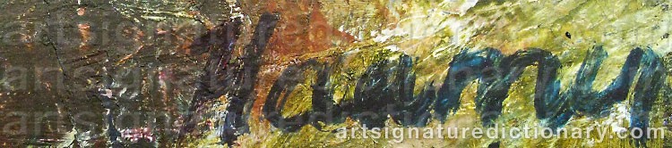 Authentic signature by Erik HAAMER on Painting/Watercolour artwork