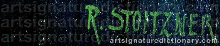Authentic signature by Rudolf STOITZNER on Painting/Watercolour artwork