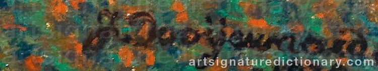 Authentic signature by Jacob DOOIJEWAARD on  artwork