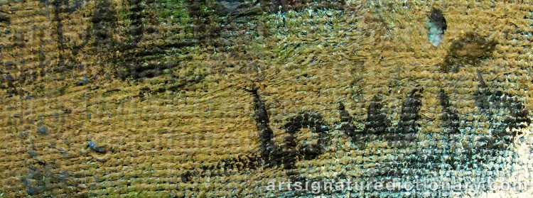 Authentic signature by John LEWIN on Painting/Watercolour artwork