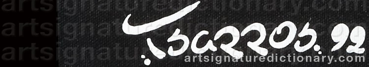 Authentic signature by Pierre ‘Zappo’ TSAPPOS on  artwork