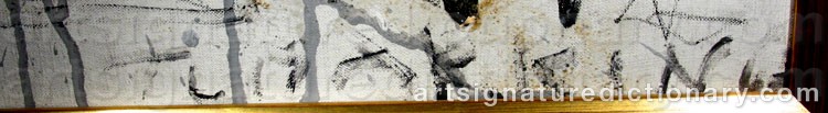 Authentic signature by Igael TUMARKIN on artwork