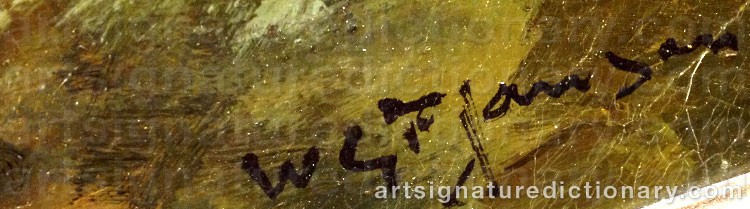 Authentic signature by Willem George Frederick JANSEN on artwork
