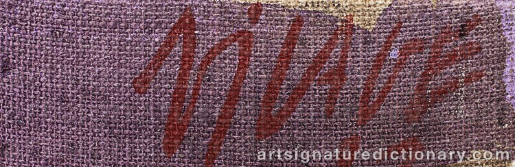 Authentic signature by Michel VILAGE on Painting/Watercolour artwork