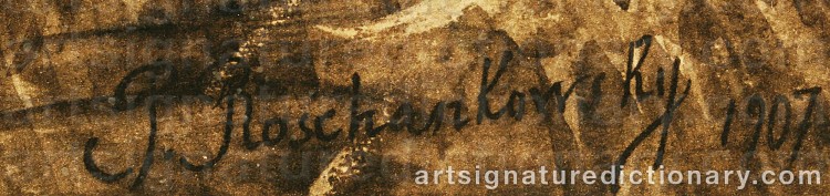 Authentic signature by Paul ROSANOWSKI on  artwork