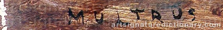 Authentic signature by Josef MULTRUS on  artwork