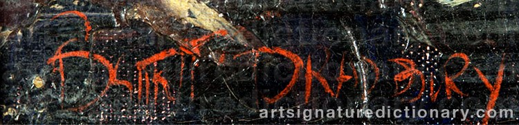 Authentic signature by Bennett BRADBURY on  artwork
