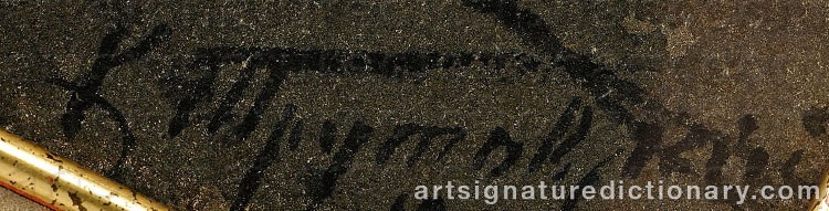 Authentic signature by Konstantin Alexandrovich TRUTOVSKIJ on artwork