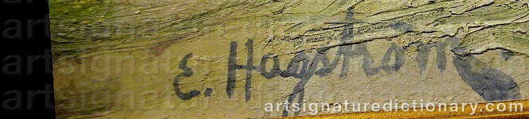 Authentic signature by Emil HAGSTRÖM on Painting/Watercolour artwork