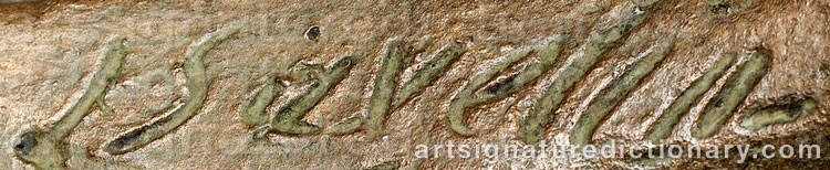 Authentic signature by Into SAXELIN on  artwork