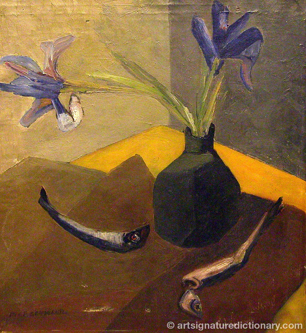 Close-up details showing Inge SCHIÖLER signature forgery characteristics