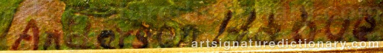 Authentic signature by Joshua ANDERSON-HAGUE on artwork