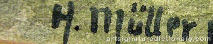Signature by Herman MÜLLER