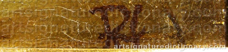 Authentic signature by Robert Alexander HILLINGFORD on artwork