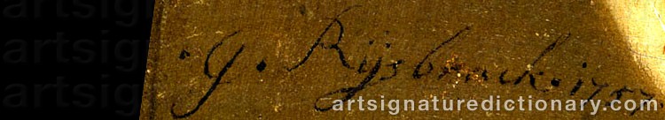 Authentic signature by Gerard RYSBRACK on  artwork