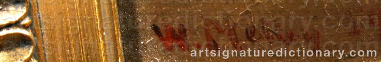 Authentic signature by Vilhelm MELBYE on Painting/Watercolour artwork