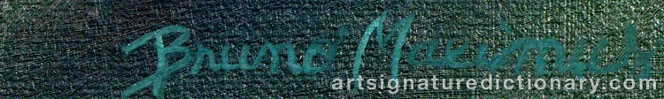 Authentic signature by Bruno MAXIMUS on  artwork