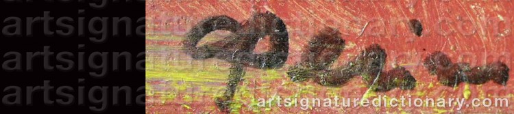 Authentic signature by Moisei Alexandrovich FEIGIN on  artwork