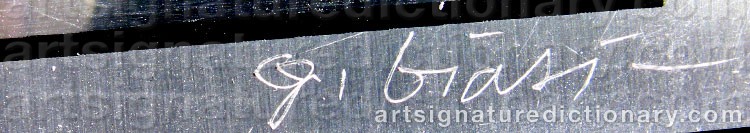 Authentic signature by Guido BIASI on artwork