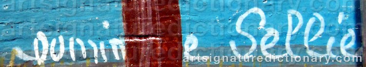 Authentic signature by Dominique SELLIER on artwork