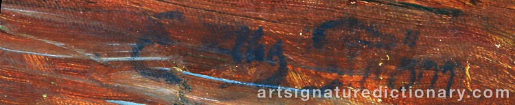 Authentic signature by Elsa STRÖM-ZETTERBERG on  artwork