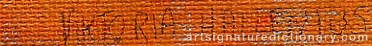 Authentic signature by Viktoria HALLENIUS on  artwork