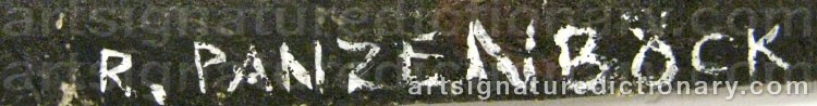 Authentic signature by Robert PANZENBÖCK on  artwork