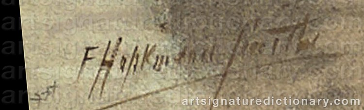 Authentic signature by Francis Hopkinson SMITH on  artwork
