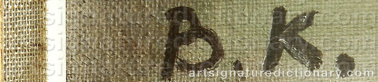 Authentic signature by Brita Af ‘Bk’ KLERCKER on Painting/Watercolour artwork