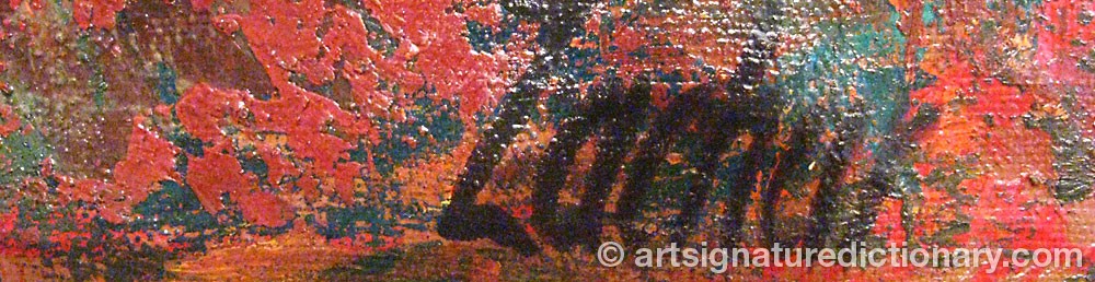 Authentic signature by Witold ZACHAREWICZ on  artwork