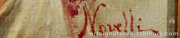Authentic signature by Ernesto NOVELLI on  artwork