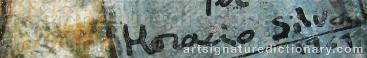 Authentic signature by Horacio SILVA on  artwork
