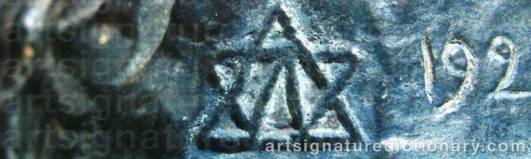 Authentic signature by Emile Antoine BOURDELLE on  artwork