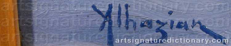 Authentic signature by Ohannès ALHAZIAN on  artwork