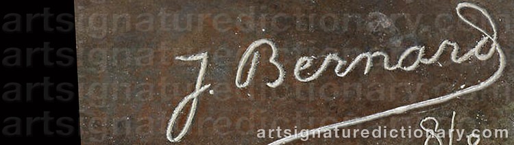 Authentic signature by Joseph BERNARD on  artwork