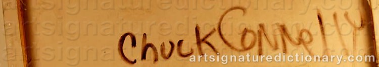 Authentic signature by Chuck CONNELLY on  artwork