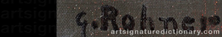 Authentic signature by Georges ROHNER on  artwork